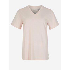 Béžové dámské basic tričko s véčkovým výstřihem O'Neill ESSENTIALS V-NECK T-SHIRT