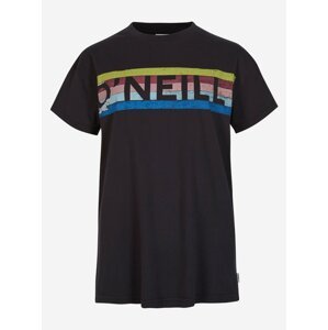 Černé dámské tričko s potiskem O'Neill CONNECTIVE GRAPHIC LONG TSHIRT