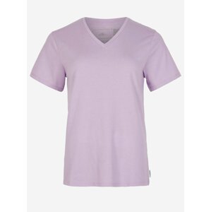 Světle fialové dámské basic tričko s véčkovým výstřihem O'Neill ESSENTIALS V-NECK T-SHIRT