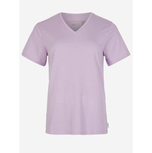 Světle fialové dámské basic tričko s véčkovým výstřihem O'Neill ESSENTIALS V-NECK T-SHIRT