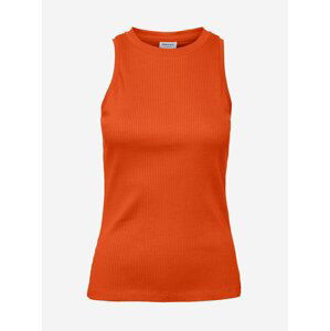 Oranžové dámské žebrované basic tílko AWARE by VERO MODA Lavender