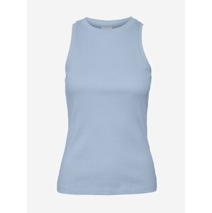 Světle modré dámské žebrované basic tílko AWARE by VERO MODA Lavender