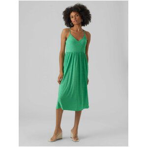 Zelené dámské vzorované šaty VERO MODA Camil