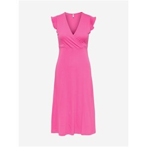 Růžové dámské midi šaty ONLY May
