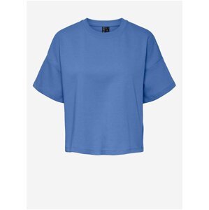 Modré dámské  basic tričko Pieces Chilli