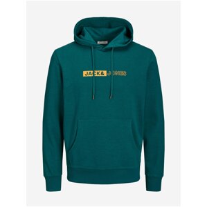 Petrolejová pánská mikina s kapucí Jack & Jones Neo