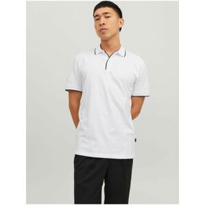 Bílé pánské polo tričko Jack & Jones La Porter