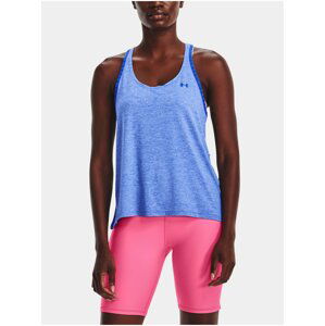 Modré dámské žíhané tílko Under Armour UA Knockout Mesh Back Tank