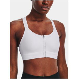 Bílá dámská sportovní podprsenka Under Armour UA Infinity High Bra Zip