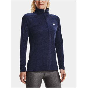 Tmavě modré dámské sportovní tričko Under Armour Tech 1/2 Zip - Twist