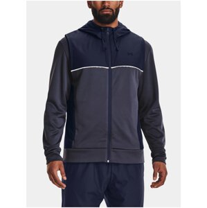 Modro-šedá pánská sportovní vesta Under Armour UA AF Storm Hooded Vest