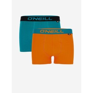 Sada dvou pánských boxerek v oranžové a tyrkysové barvě O'Neill BOXER PLAIN 2PACK