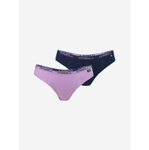 Sada dvou dámských kalhotek ve světle fialové a tmavě modré barvě O'Neill WOMEN BIKINI UNI 2PK