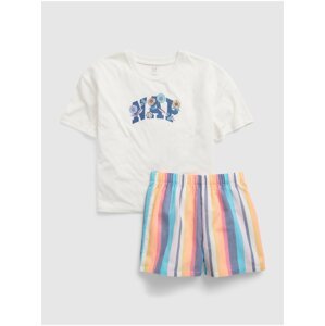 Modro-bílé holčičí pruhované pyžamo GAP