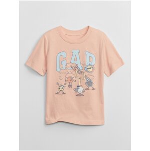 Meruňkové dětské tričko s potiskem GAP