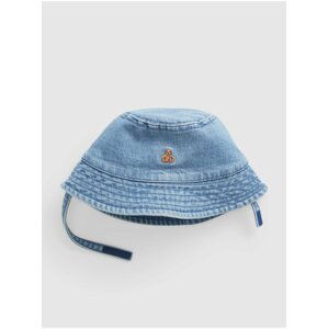 Světle modrý dětský džínový klobouk GAP