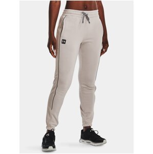 Světle šedé dámské sportovní tepláky Under Armour Rival+ Fleece Pant