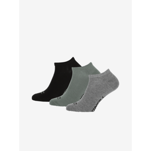 Sada tří párů unisex ponožek v šedé, zelené a černé barvě O'Neill SNEAKER 3P