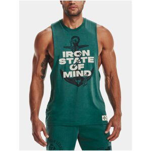 Zelené pánské tílko s potiskem Under Armour UA PROJECT ROCK STATE OF MIND MUSCLE TANK