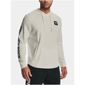 Bílá pánská mikina Under Armour Project Rock Terry Hoodie