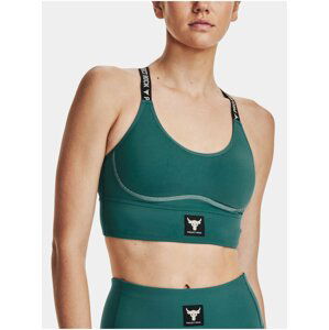 Zelená dámská sportovní podprsenka Under Armour Project Rock Infty Mid Bra