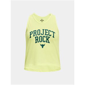 Žluté holčičí tílko Under Armour Project Rock Girls Graphic Tank