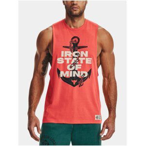 Korálové pánské tílko s potiskem Under Armour UA PROJECT ROCK STATE OF MIND MUSCLE TANK