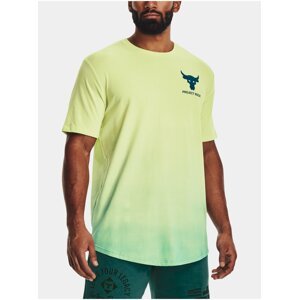 Zeleno-žluté pánské tričko Under Armour UA PROJECT ROCK FADE SS