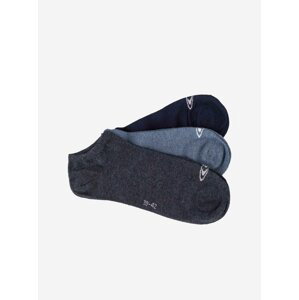 Sada tří párů unisex ponožek v tmavě šedé, modré a tmavě modré barvě O'Neill SNEAKER 3PK