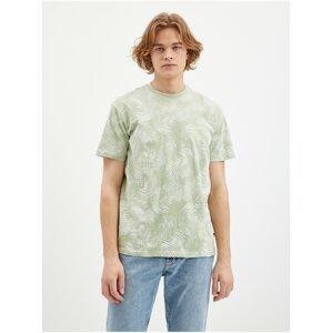 Světle zelené pánské vzorované tričko ONLY & SONS Perry