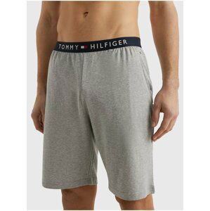 Šedé pánské žíhané teplákové kraťasy Tommy Hilfiger Underwear