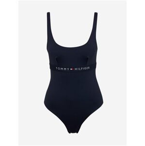 Tmavě modré dámské jednodílné plavky Tommy Hilfiger Underwear