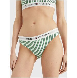 Zelený dámský pruhovaný spodní díl plavek Tommy Hilfiger Underwear