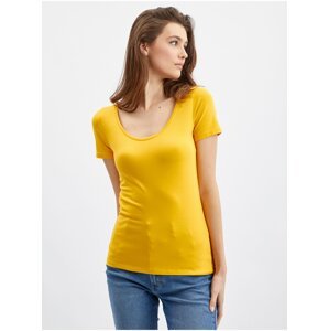 Žluté dámské basic tričko ORSAY