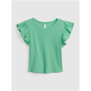 Zelené holčičí tričko s volány GAP