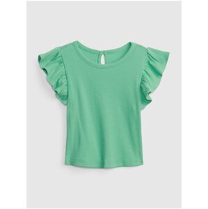 Zelené holčičí tričko s volány GAP