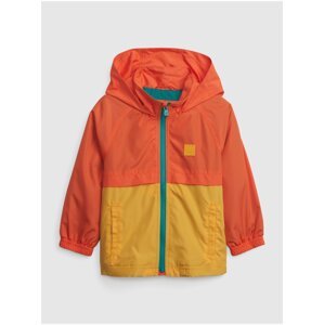 Žluto-oranžová dětská bunda na zip GAP