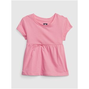 Růžové holčičí bavlněné tričko  GAP