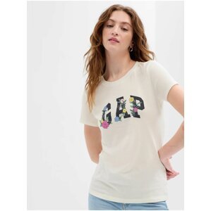 Krémové dámské tričko s logem GAP