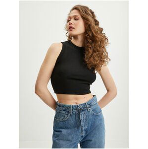 Černý dámský crop top Guess Edie