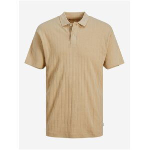 Béžové pánské polo tričko Jack & Jones Connor