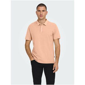 Meruňkové pánské basic polo tričko ONLY & SONS Travis