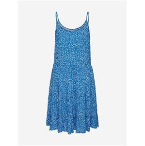 Modré dámské květované šaty ONLY Maj