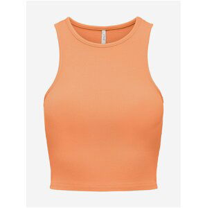 Oranžové dámské crop top tílko ONLY Belia