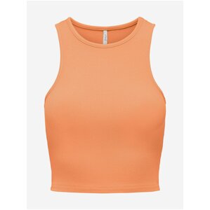 Oranžové dámské crop top tílko ONLY Belia