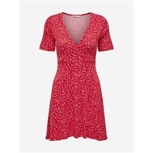 Červené dámské květované šaty ONLY Verona