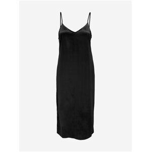 Černé dámské saténové midi šaty ONLY Victoria