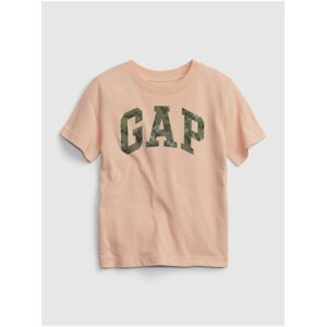 Meruňkové klučičí bavlněné tričko s logem GAP