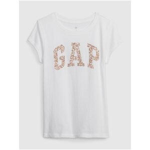 Bílé holčičí bavlněné tričko s logem GAP