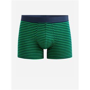 Zelené pánské pruhované boxerky Celio Dibiraye